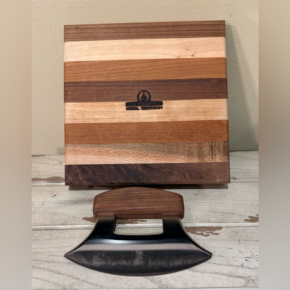 Quality USA Multi Wood Ulu Knife Cutting Chopping Bowl Board - Picture 4 of 7